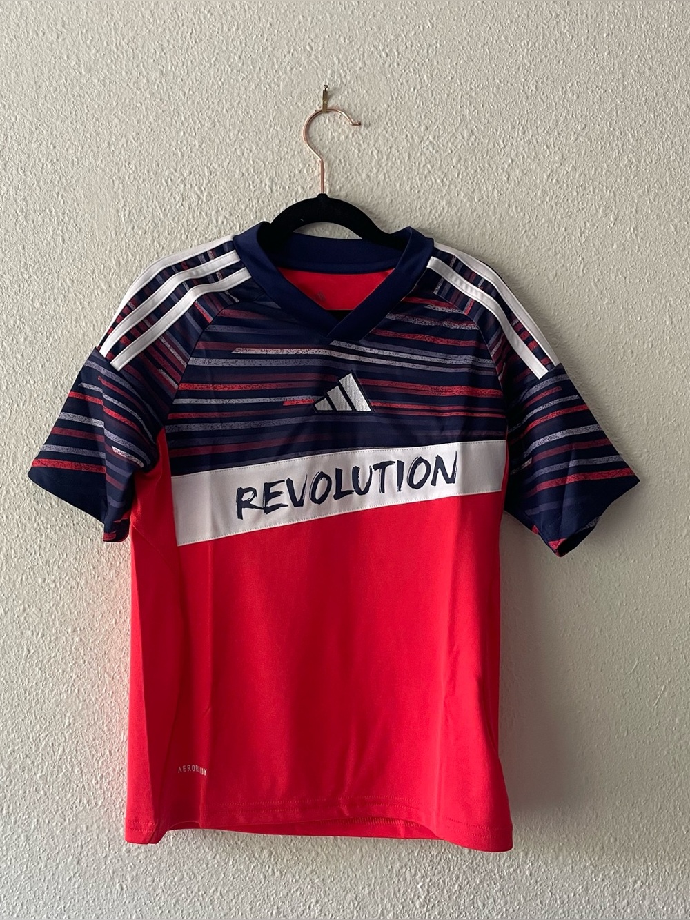 NWT adidas New England Revolution MLS Youth Small Soccer Jersey